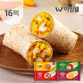 [아임웰] 닭가슴살 통밀브리또 120g 4종 16팩, 04_통밀 브리또 토마토 모짜렐라 120g 16팩, 16개