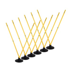 낫소 드리블 훈련 세트 120cm 폴막대 6개 고무베이스 6개, 1개, 옐로우