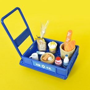 미니어처 접이식 마트 운반 카트, 블랙