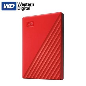 웨스턴 디지털 WD 5TB 블랙 마이 패스포트 휴대용 외장하드 드라이브 HDD USB 3.0 2.0 호환 WDBPKJ0050BBK, 01 빨간, 01 빨간_02 1 테라바이트