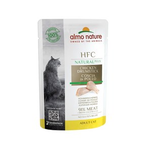 고양이 습식 사료 알모네이쳐 HFC 내츄럴플러스 캣 주식 파우치, 닭다리살, 55g, 12개