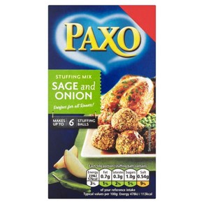 Paxo Sage & Onion Stuffing Mix 85g - Pack of 2 팍소 세이지 & 양파 스터핑 믹스 85g - 2팩, 2개