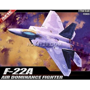 아카데미과학 1/72 랩터 항공기 프라모델, F-22A, 1개