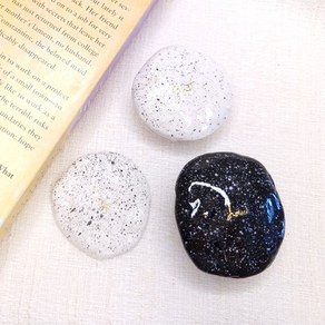 서밋 Handmade Pebble 스마트톡 (조약돌 디자인 - Ceam Black Olive), 1개, 블랙