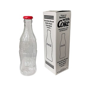 코카콜라 투명 저금통 코인뱅크 COCA-COLA COIN BANK, 1개