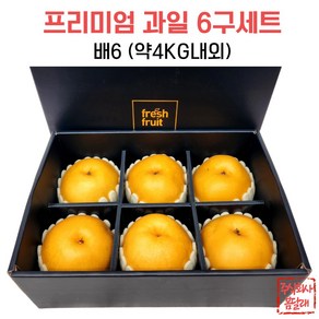 봄달래 배 선물세트 6과 설 명절 신고배, 1세트, 6구(4kg 내외)