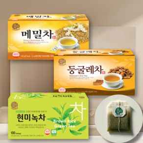 송원 우리차 현미녹차100T+둥굴레차80T+메밀차80T, 1개, 100개입, 1.2g