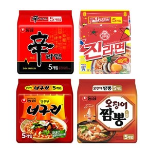 매운라면 기획팩 (신라면+진라면매운+얼큰한너구리+오징어짬뽕)