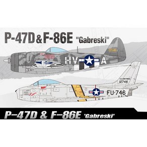 아카데미과학 P-47D & F-86E 가브레스키, 12530, 1개