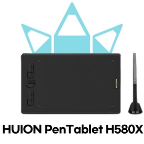 HUION Inspioy H580X 이모티콘 디자인용 그래픽 디자인용 도면디자인 펜타블렛