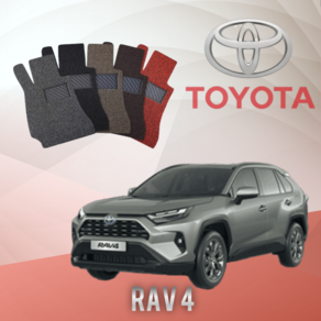 토요타 RAV4 1열+2열 확장형 코일매트 전세대 제작 라브4 XA30 라브4 XA40, 레드, 라브4 XA40 플러그 15년~