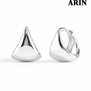 ARIN [고중량] 실버925 원터치귀걸이 볼드 유광 물방울 원터치 귀걸이 AOB005