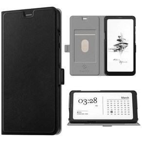 Fintie 6.1인치 Onyx BOOX Palma와 호환되는 케이스 [RFID 차단] PU 가죽 플립 지갑 케이스 카드 슬롯 홀더 킥스탠드 포함 마그네틱 클로저 충격 방, Black, 블랙