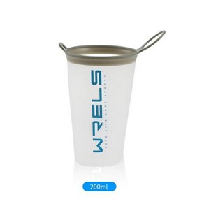 접이식 물병 WRELS 물주머니 TPU BPA 프리 야외 스포츠 하이킹 캠핑 러닝 휴대용, 11) 200ml White, 1개