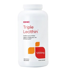 GNC 트리플 레시틴 180정 1200mg (소프트젤) GNC Tiple Lecithin 1200mg 180Scaps, 408.234g, 1개