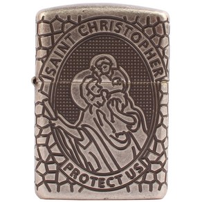 ZIPPO 지포라이터 49160 ST CHRISTOPHER MEDAL 오일포함