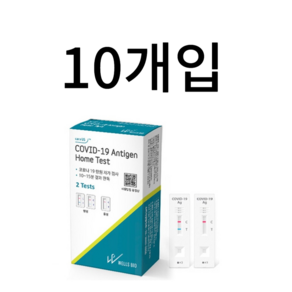 [유효기간 2026년] 웰스바이오 코로나 자가진단키트 2회분 자가키트 신속항원 검사키트, 10개입, 1세트