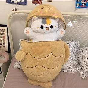 대왕 붕어빵 바디 필로우 고양이 인형 베개 봉제, 80cm