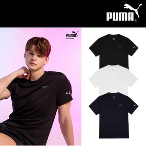 [브랜드/빠른출고] 푸마 PUMA 메쉬소재 스몰 로고 운동 헬스 러닝 일상 추천 3 Colo 기본 퓨마 반팔 티셔츠