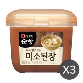 청정원 순창 우리쌀로만든 미소된장 450g, 3개