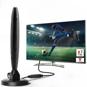 고성능 실내 디지털 HD TV 안테나 5600 마일 장거리 신호 부스터 4K 1080P 앰프 보기 ATSC DVB-T ISDB, 한개옵션0