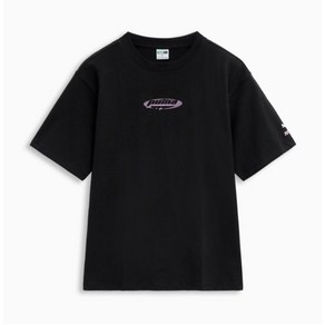 푸마 [70% 세일] 628087 01 셀러레이터 K 그래픽 남녀공용 블랙 반팔 티