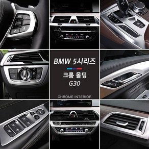 [차그램] BMW 5시리즈 G30 호환 실내 크롬 인테리어 몰딩 튜닝용품 모음, 04-핸들버튼프레임, 5시리즈G30전용