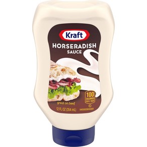 Kaft Hoseadish Sauce (12 oz Bottle) 크래프트 호스래디시 소스(12온스 병), 1개