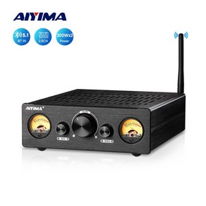 AIYIMA TPA3255 블루투스 파워앰프 VU 미터 앰프 2.0 스테레오 하이파이 앰프 APTX-LL 스피커 가정용 오디오 앰프 300Wx2