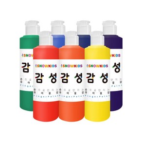 (사은품증정) 감성물감 250ml 7색 스노우키즈 핑거페인트 유아물감 물감놀이 미술놀이 촉감놀이, 1개, 감성물감250ml(7색)+사은품:포리시트 멀티(랜덤)