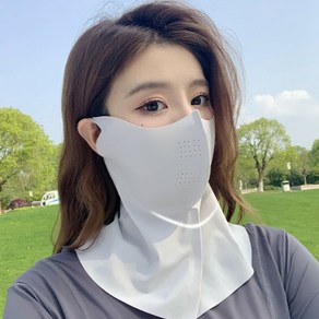 베스페라 자외선차단 햇빛가리개 골프마스크, 2개입, 라이트그레이