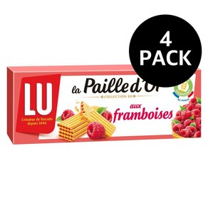 루 라즈베리 웨이퍼 비스킷 LU Wafe biscuits filled aspbeies La Paille d O, 4개, 170g