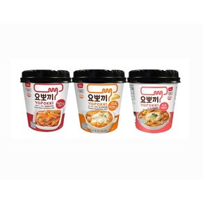 요뽀끼 컵 떡볶이 매콤달콤2개+치즈2개+로제2개, 140g, 1개