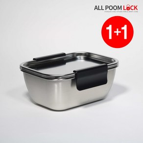 [1+1] 올스텐 팩트 국산 올품락 신개념 밀폐용기 포스코304J1, [1+1] 1호 310ml, 1개