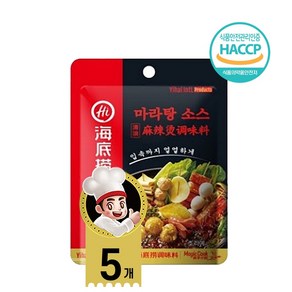 [정품]하이디라오 청유 마라탕 소스, 110g, 5개