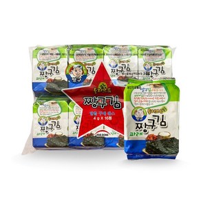 해동 도시락짱구김(4g X 16봉)조미김 파래김, 64g, 1개