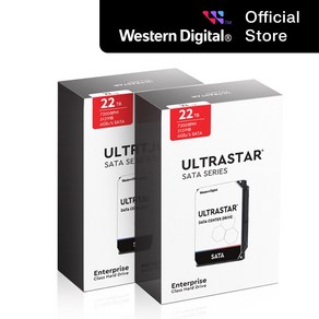 [WD대리점] WD Ultasta DC HC570 WUH722222ALE6L4 22TB 2PACK 패키지 SATA3 워런티 3년