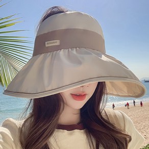 오래달리기 썬캡 SC_0323 캡 여성 여자 봄 여름 자외선차단 벙거지 사파리 버킷햇 돌돌이 햇빛차단 가리개 썬캡 비치 모자