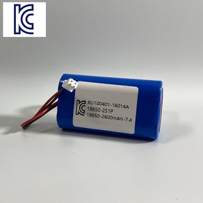 7.4v 18650 배터리팩 2600mAh 보호회로내장 kc인증(옵션1번제품)