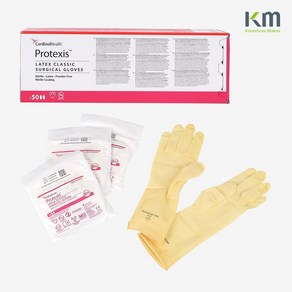 카디날헬스케어 프로텍시스 클래식 프리미엄 라텍스 수술장갑 50쌍 PROTEXIS Latex Sugical Glove, 8.5, 50세트