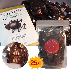 (워커스카라멜증정) GODIVA 고디바 다크 초콜릿 고급 명품 초콜릿 발렌타인데이, 8g, 25개