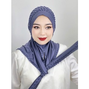 히잡 이슬람 무슬림 이란 인도 Hijab 솔리드 컬러 페르시 아랍 긴 여성 부드럽고 터키어 헤드 랩 스카프