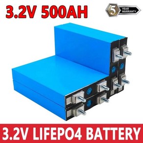 리튬 다리미 인산염 배터리 팩 DIY 태양열 충전식 전지 Lifepo4 3.2V 300Ah 400Ah 500Ah 12V 24V 36V 48V 빠른 배송, 1개