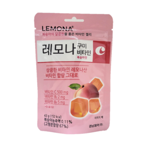 레모나 구미 비타민 복숭아맛, 43g, 70개