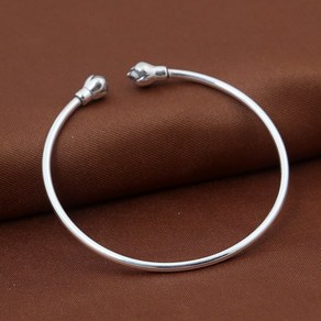 MINISHELL 순은 실버 S925 은 뱅글 BANGLE 팔찌 2mm 선물 연꽃 봉오리