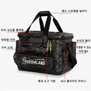 낚시보조가방 어깨가방 다기능 낚싯대 미끼 릴 물고기 보관 가방 싱글 숄더백 루어 루야 여, 없음