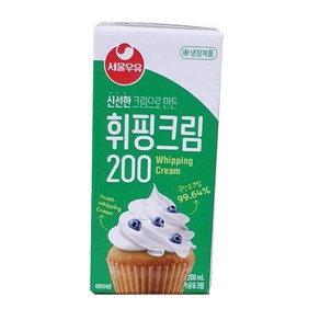 서울우유 동물성 신선한 크림 휘핑크림 200mlx10, 200ml, 10개