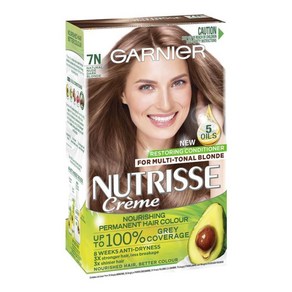 Garnier 가르니에 뉴트리세 7N 네츄럴 누드 다크 블론드 염색약 Nutrisse Natural Nudes Dark Blonde