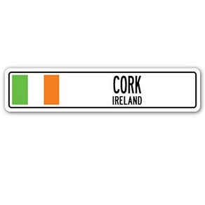 Cork Ireland Aluminum Street Sign Irishman Irishwo 코르크 아일랜드 알루미늄 거리 표지판 아일랜드인 아일랜드인 아일랜드 국기 국가 벽 선