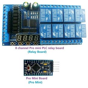 아두이노 다기능 지연 타이머 스위치 보드용 릴레이 실드 모듈 DC 12V 8 채널 프로 미니 소형 PLC 보드, [02] RelayBoadPoMini, 한개옵션1
